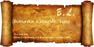 Bohunka Liberátusz névjegykártya